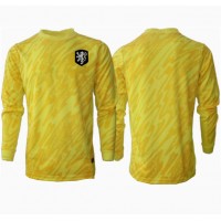Camisa de time de futebol Holanda Goleiro Replicas 2º Equipamento Europeu 2024 Manga Comprida